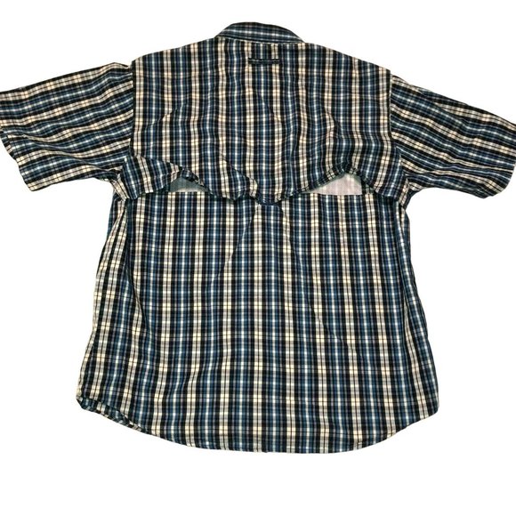 BLUE CODY JAMES FISHING SHIRT SZ L VENTED FISHING EQUIP POCKET SHORT SLEEVE MENS - Picture 4 of 5